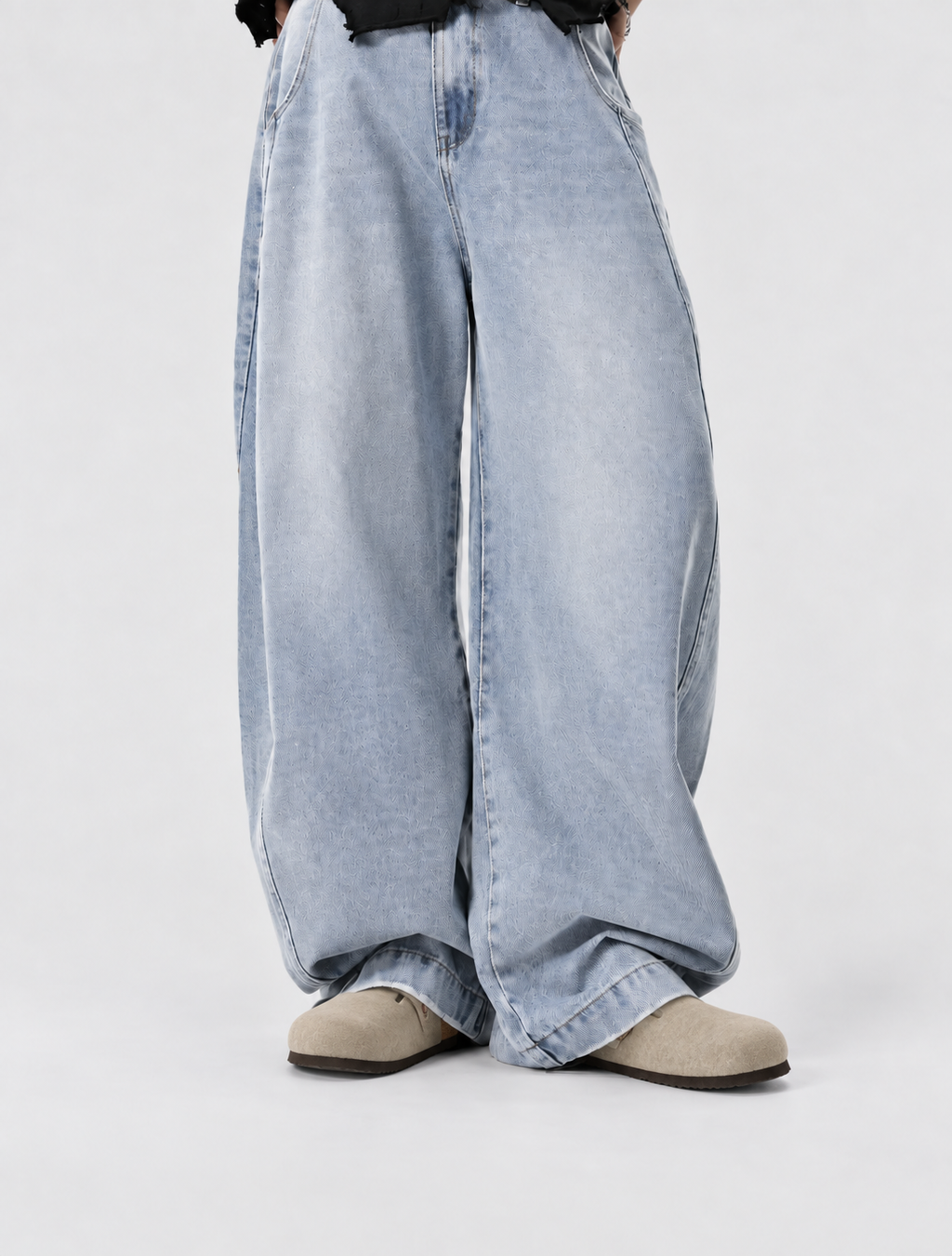 Washed Barrel Baggy Jeans
