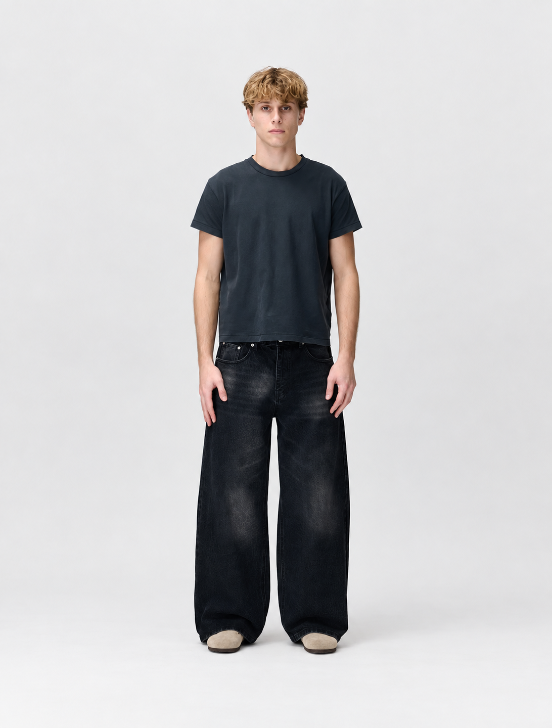 Stone Wash Denim Jeans