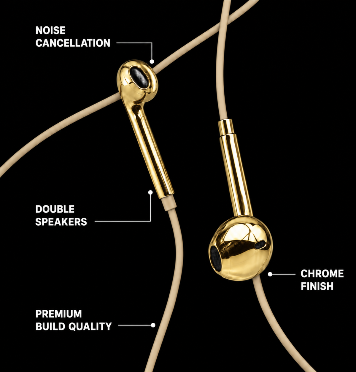 Chrome Wired Earbuds