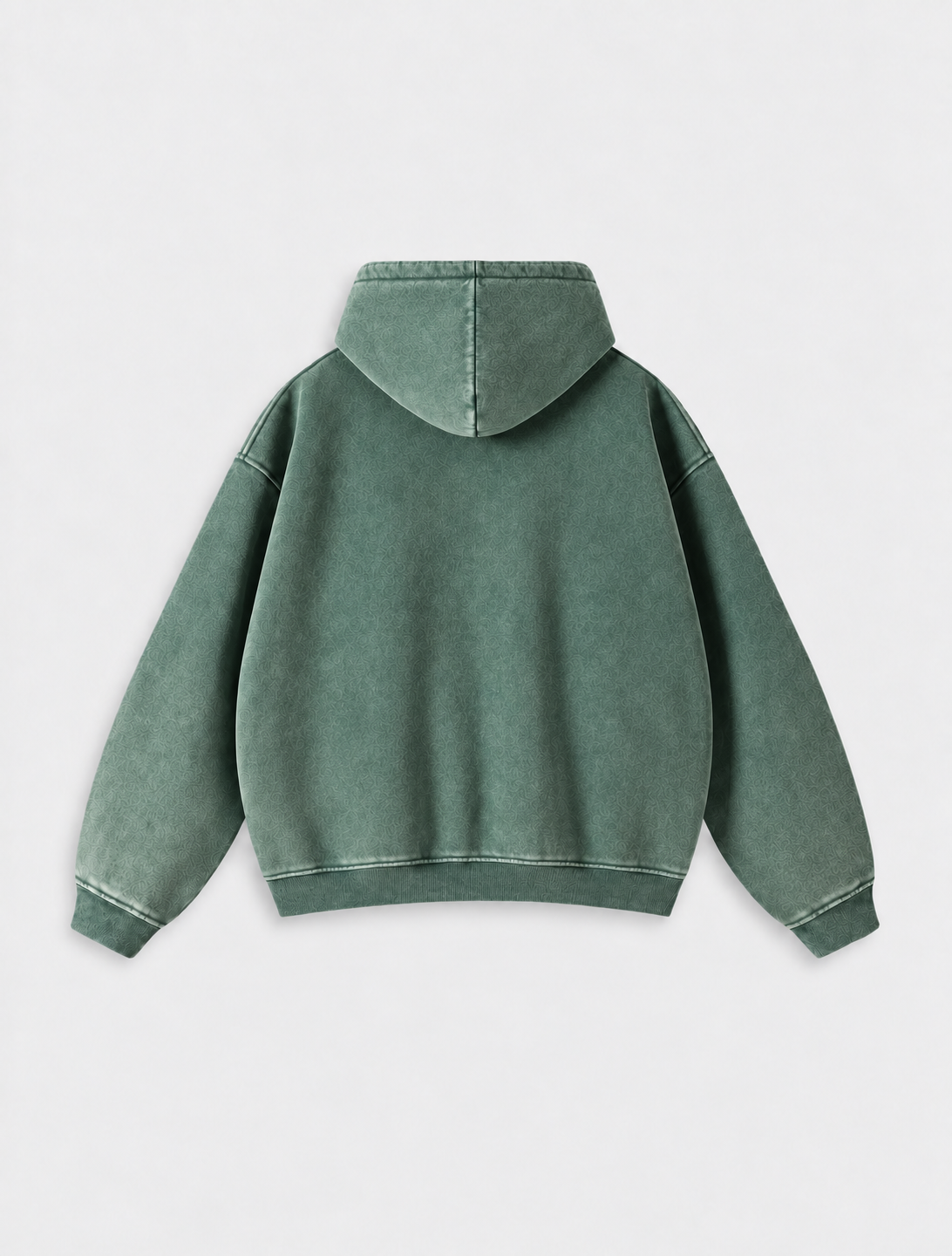 Washed Distressed Fleece Zip-Up Jacket