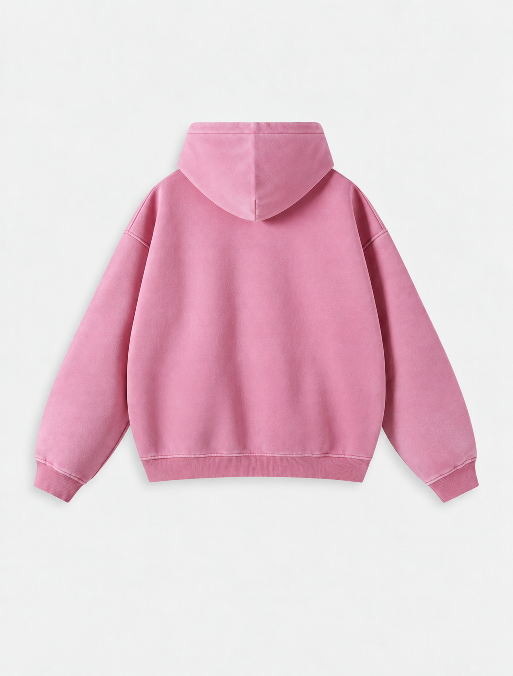Washed Distressed Fleece Zip-Up Jacket