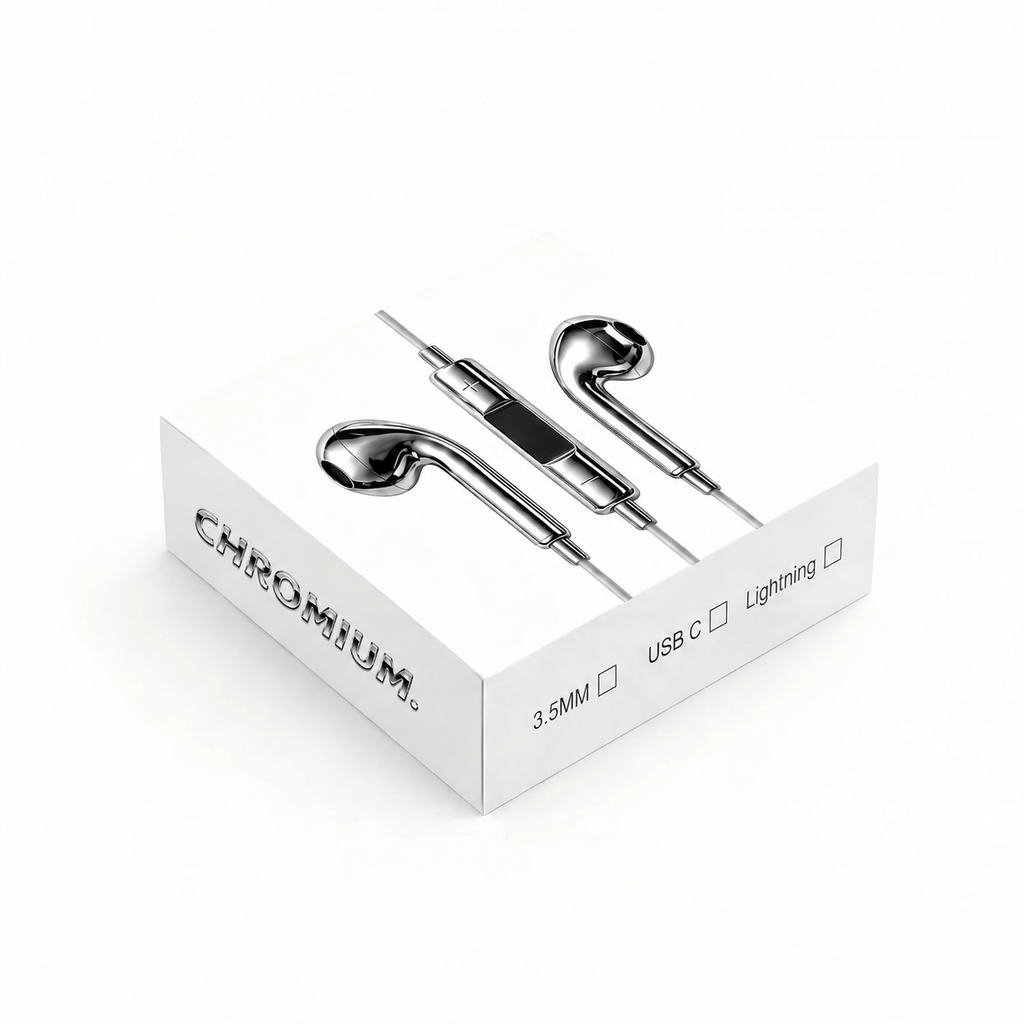 Chrome Wired Earbuds VIP