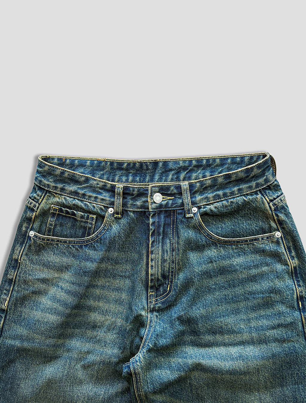 Vintage Wash Denim Jeans