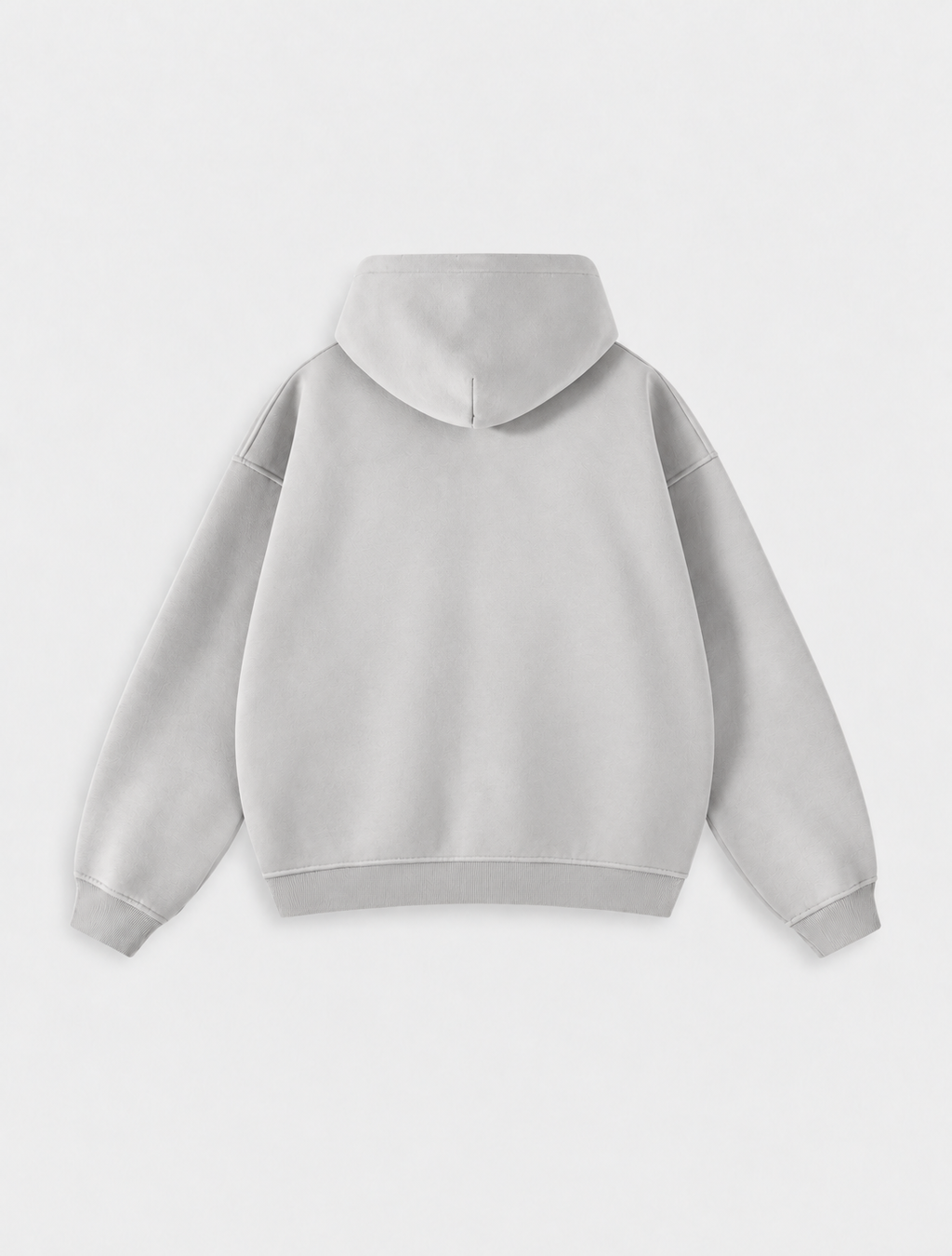 Washed Distressed Fleece Zip-Up Jacket