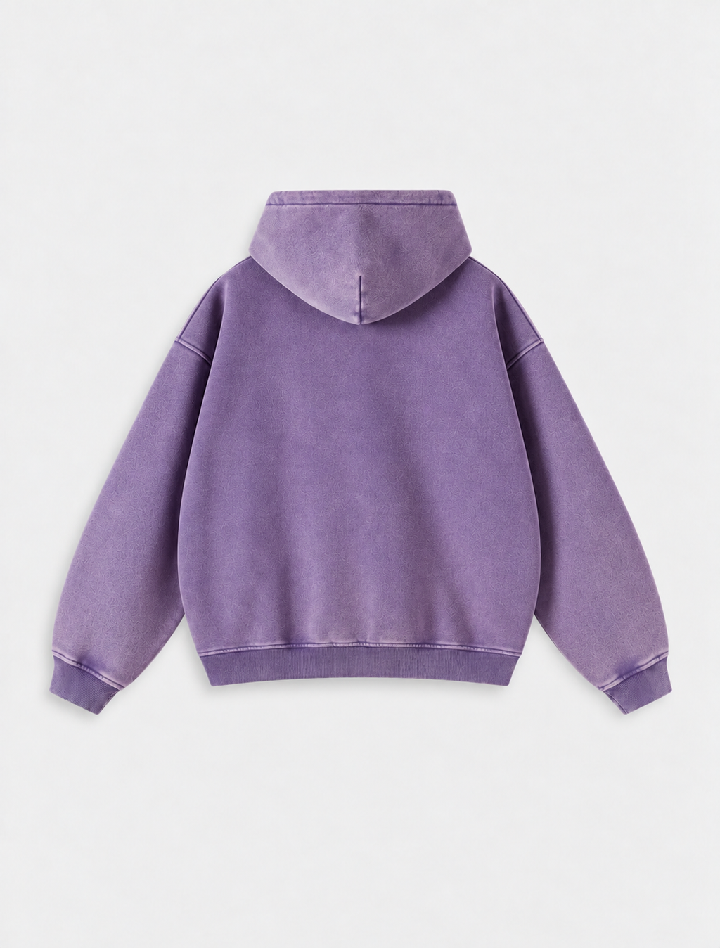 Washed Distressed Fleece Zip-Up Jacket