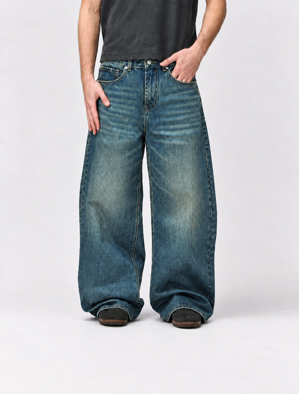 Vintage Wash Denim Jeans