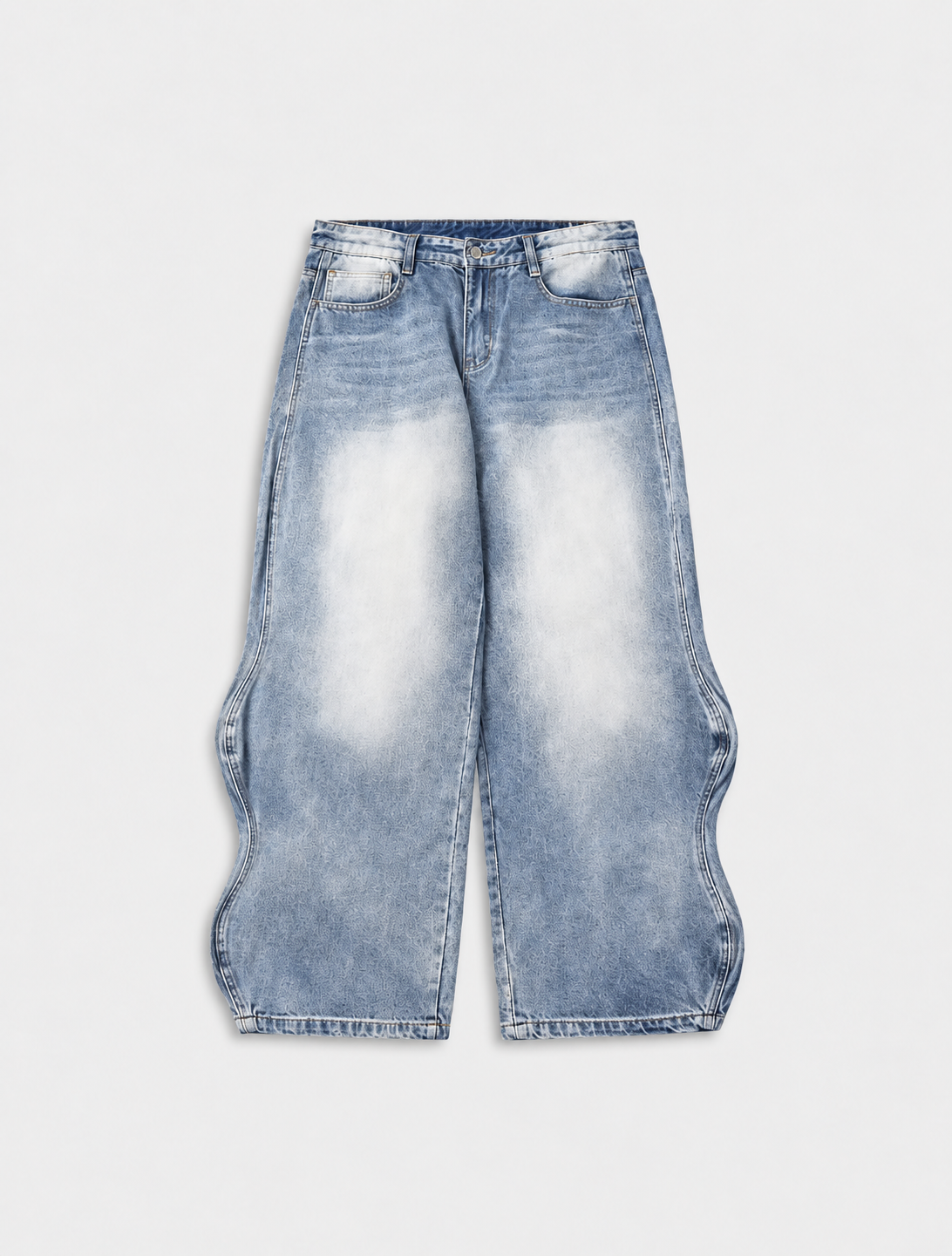 Wave Washed Baggy Jeans