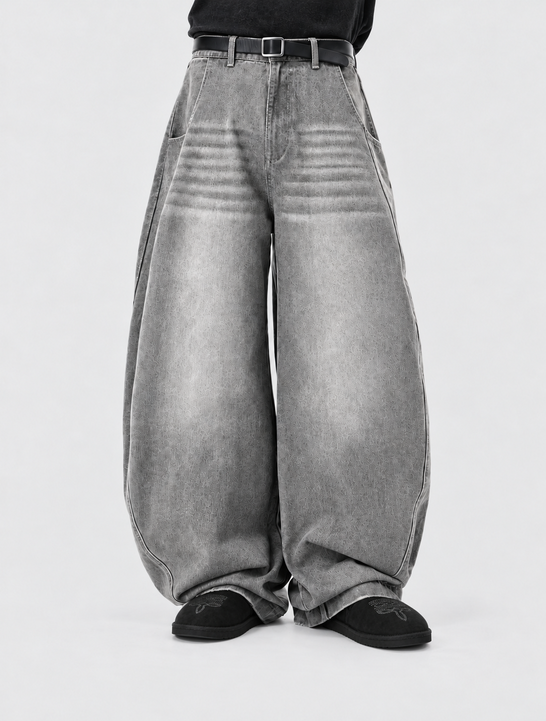 Washed Barrel Baggy Jeans