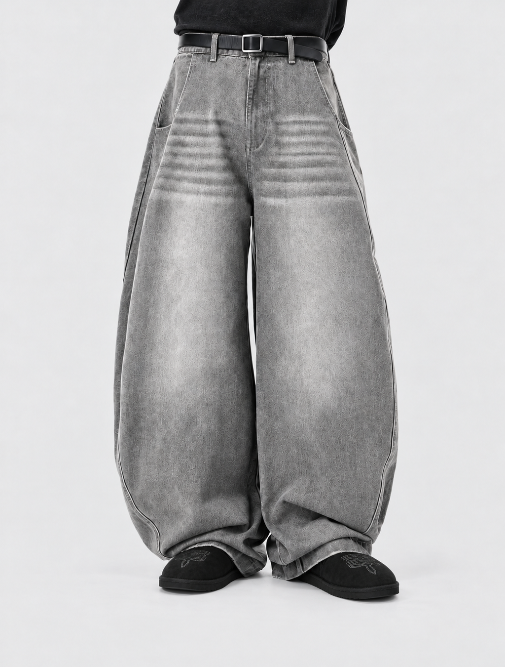 Washed Barrel Baggy Jeans