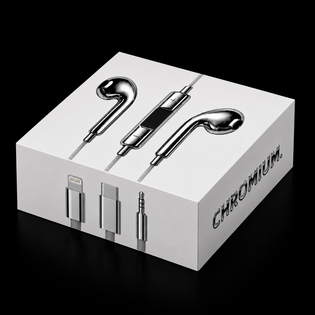 Chrome Wired Earbuds